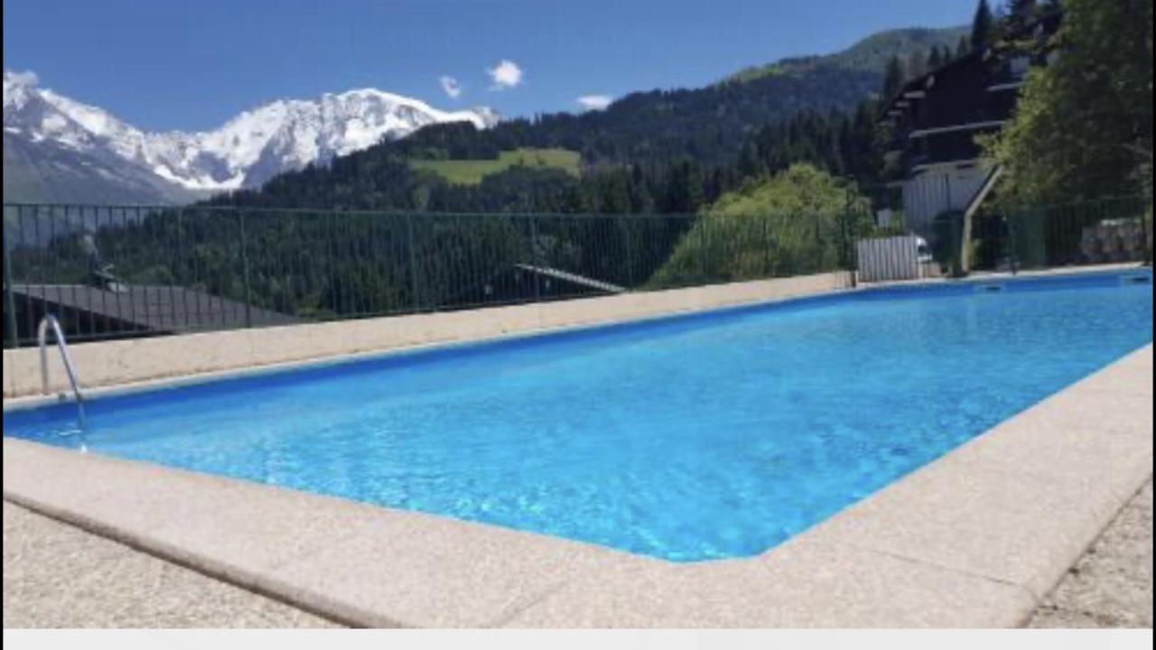 Studio Turquoise Quartier Grattague Vue Montblanc Saint-Gervais-les-Bains Exterior foto