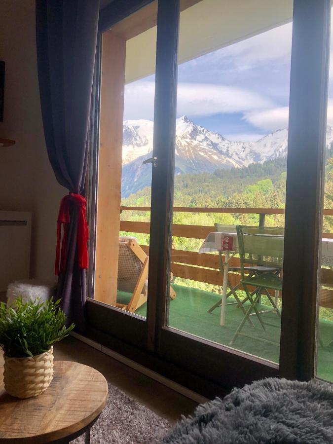 Studio Turquoise Quartier Grattague Vue Montblanc Saint-Gervais-les-Bains Exterior foto