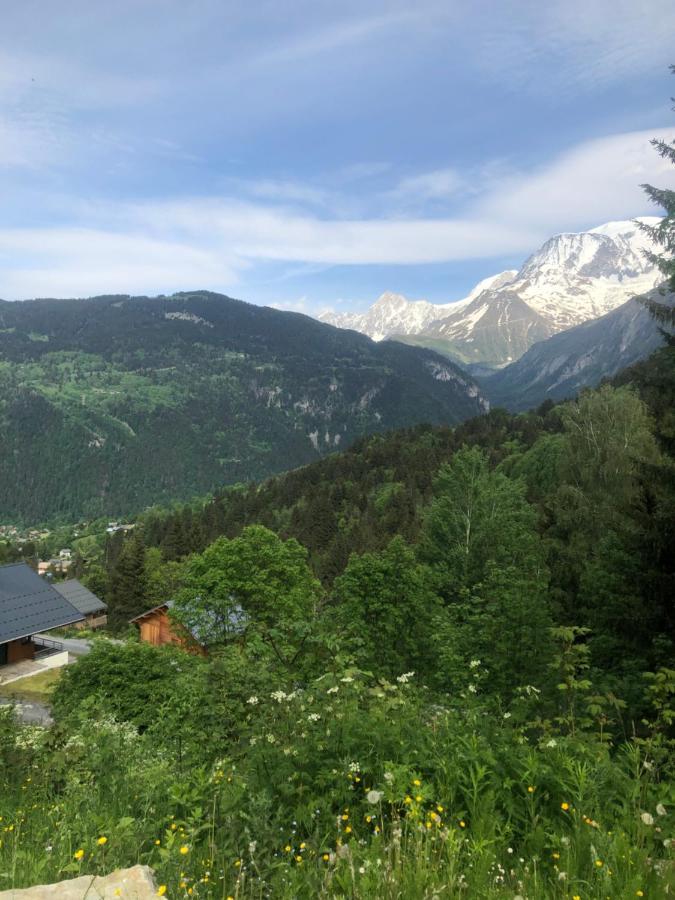 Studio Turquoise Quartier Grattague Vue Montblanc Saint-Gervais-les-Bains Exterior foto