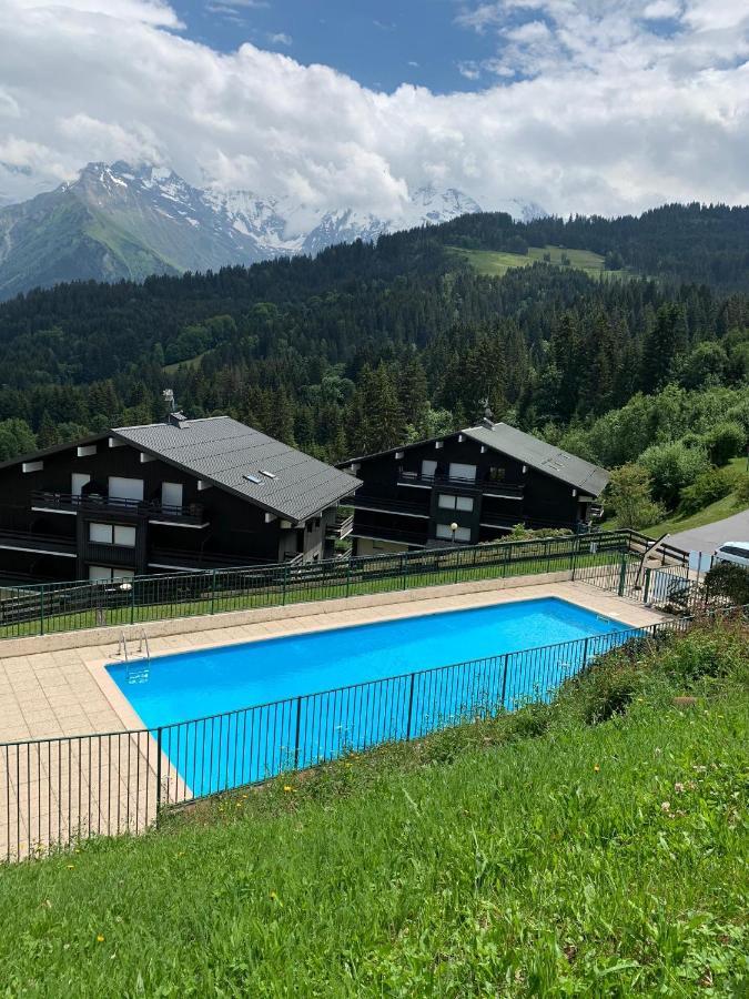 Studio Turquoise Quartier Grattague Vue Montblanc Saint-Gervais-les-Bains Exterior foto