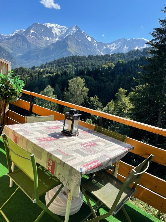 Studio Turquoise Quartier Grattague Vue Montblanc Saint-Gervais-les-Bains Exterior foto