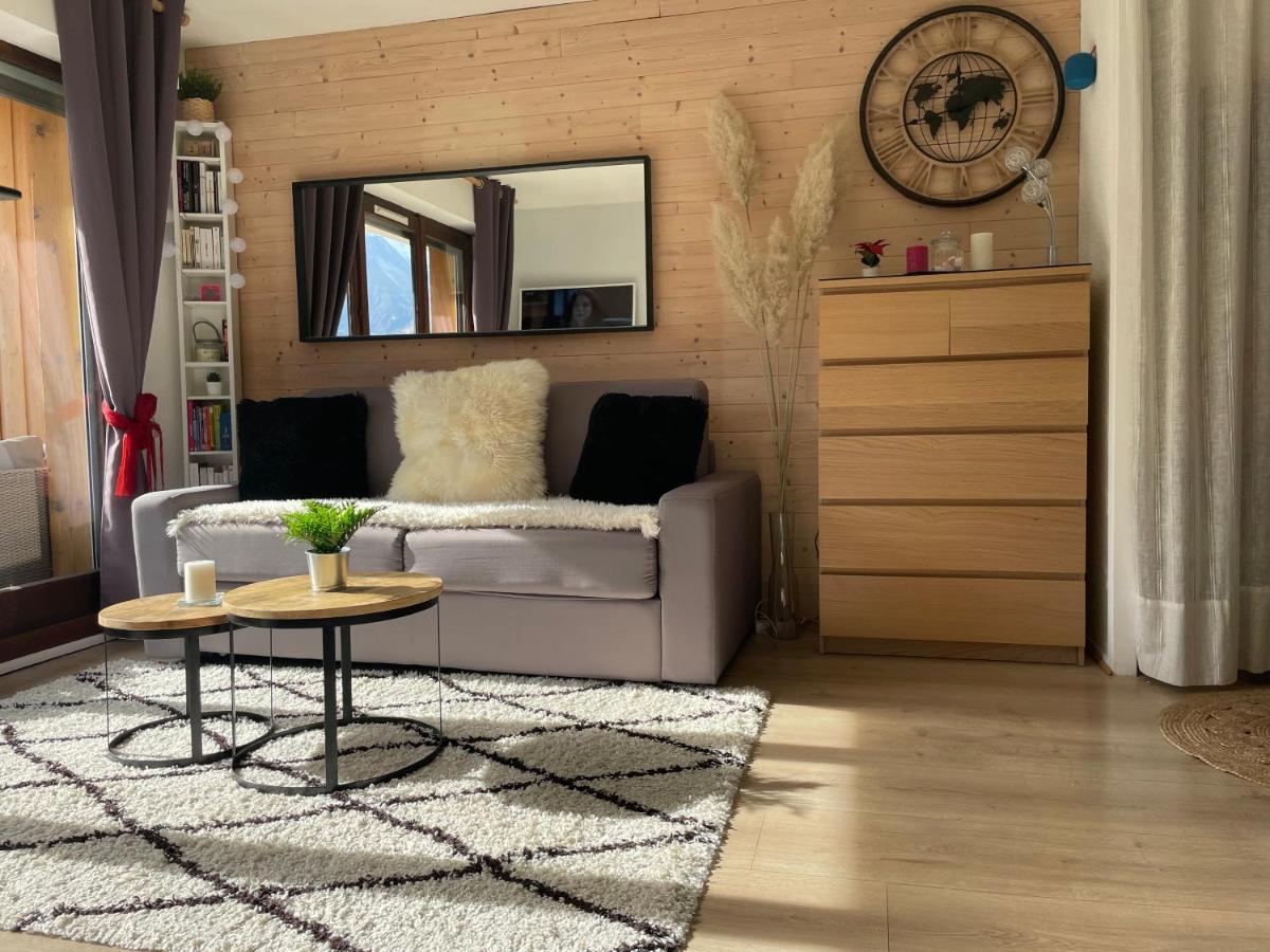 Studio Turquoise Quartier Grattague Vue Montblanc Saint-Gervais-les-Bains Exterior foto